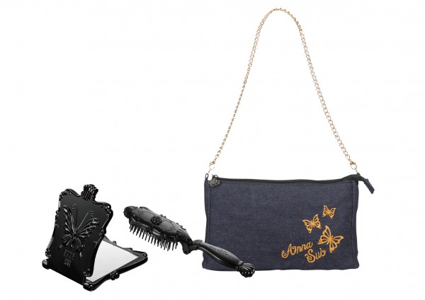 ANNA SUI美妝工具套裝 包含魔法摺梳、經典魔鏡及輕巧手袋 (原價 HK$575，外遊價 HK$328)